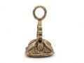 Vintage carnelian Roman Centurion intaglio fob pendant