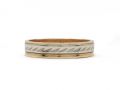 Vintage 18kt Two Tone Gold Wedding Ring