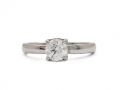 De Beers 0.45ct round brilliant cut diamond solitaire engagement ring