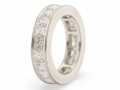 Platinum Princess Cut Diamond Full Eternity Ring 7.5ct