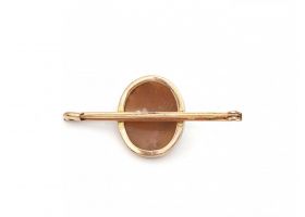 Vintage 9kt rose gold cameo pin brooch