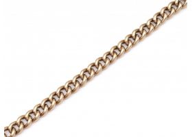 Antique 10kt gold hollow curb link bracelet