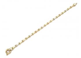 Retro flat belcher link bracelet in 18kt tri-gold