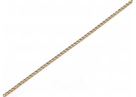 Vintage 15kt yellow gold curb link bracelet