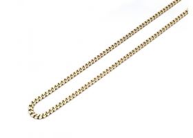 Italian 9kt yellow gold close curb chain