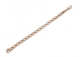 Antique 9kt rose gold oval curb link bracelet