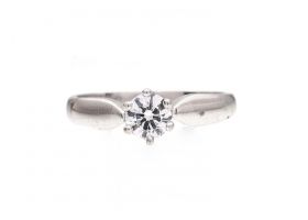 0.40ct round brilliant cut diamond solitaire ring in platinum