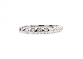 18kt white gold diamond tension set half eternity ring