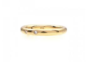 18kt yellow gold five stone diamond wedding ring