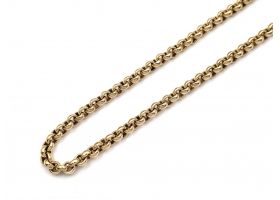 Vintage solid close belcher chain in polished 9kt yellow gold