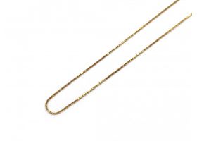 Vintage 9kt yellow gold box link chain