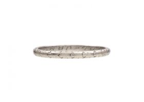 Retro platinum 1.91mm engraved wedding ring