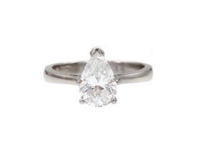 1.52ct pear shape diamond solitaire engagement ring