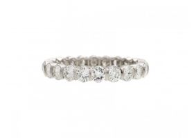 French vintage diamond tension set full eternity ring