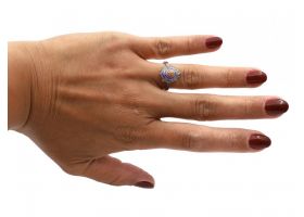 WWII Royal Engineers badge sweetheart ring in silver