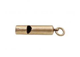 Vintage 9kt yellow gold whistle pendant