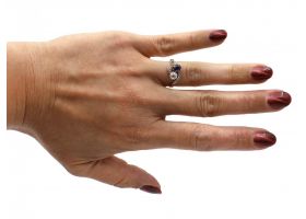 Antique sapphire and diamond two stone engagement ring