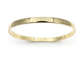 Modern 18kt yellow gold solid bangle 5.17mm