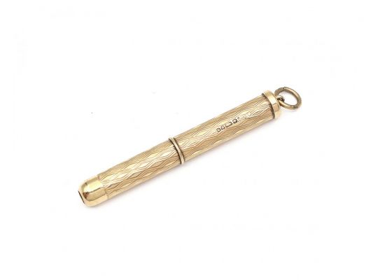 Antique 9kt Yellow Gold Twist Cigar Piercer