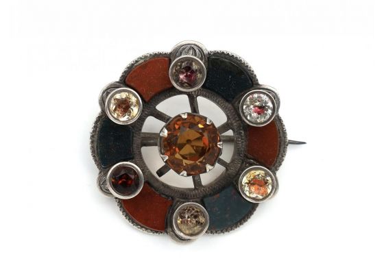 Antique Scottish Silver Wreath Brooch