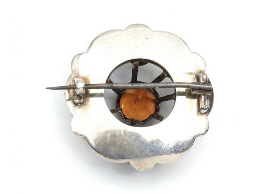 Antique Scottish Silver Wreath Brooch