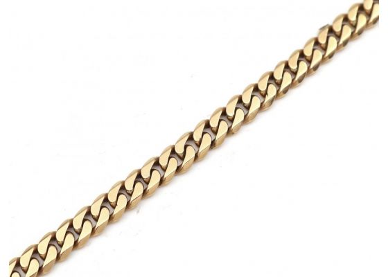 Vintage yellow gold close filed curb link bracelet