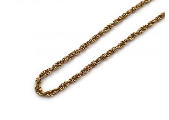 Retro 9kt yellow gold fancy rope link chain
