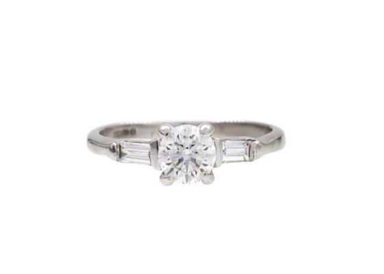 0.45ct round brilliant cut diamond solitaire engagement ring