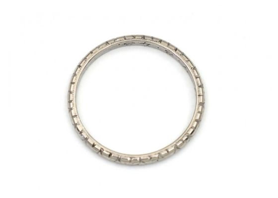 Retro Platinum 1.91mm Engraved Wedding Ring