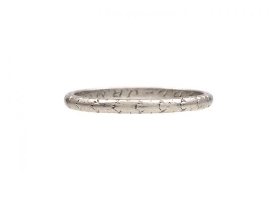Retro Platinum 1.91mm Engraved Wedding Ring