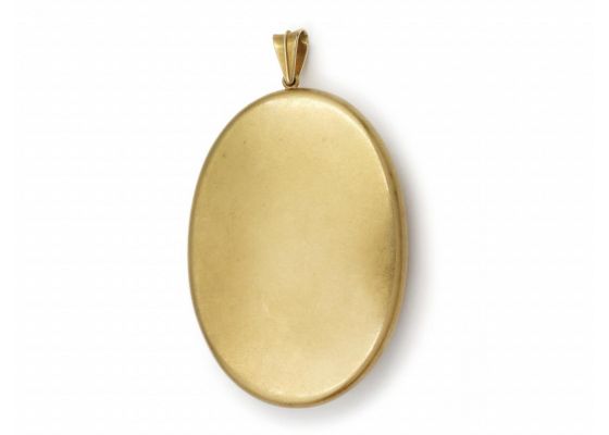 Antique Large Oval Pendant set with Freshwater Pearls, Rubies & Diamonds