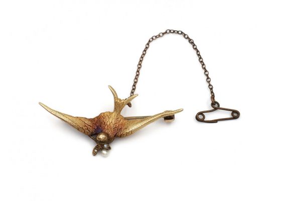 antique dove of peace brooch,