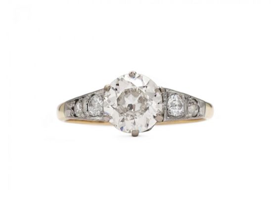Late Edwardian diamond solitaire engagement ring