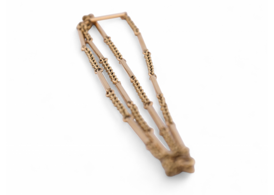Vintage belcher and fancy link chain with tubular terminals in 9ct yellow gold | Courtville Antiques