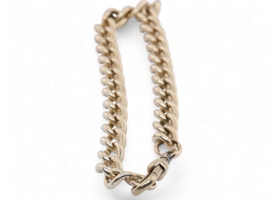 Vintage Oval Curb Chain Bracelet in Solid 9kt Yellow Gold