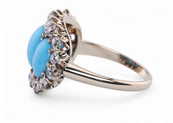 Turquoise and Diamond Ring