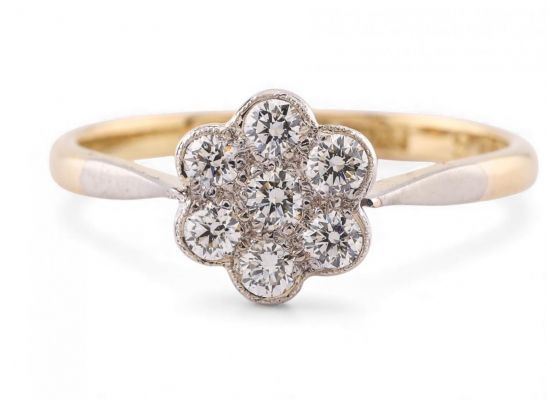 Edwardian Diamond Cluster Ring