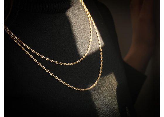 15k Gold Muff Chain