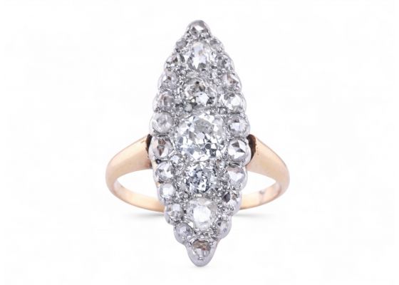 Diamond Marquise Cluster Ring