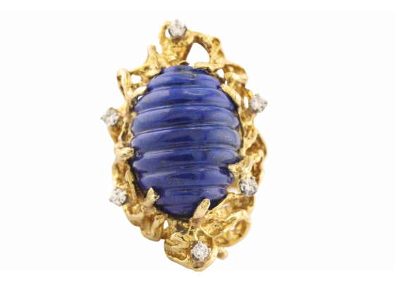 18ct Gold Lapis Lazuli and Diamond Cocktail Ring18ct Gold Lapis Lazuli and Diamond Cocktail Ring18ct Gold Lapis Lazuli and Diamond Cocktail Ring18ct Gold Lapis Lazuli and Diamond Cocktail Ring