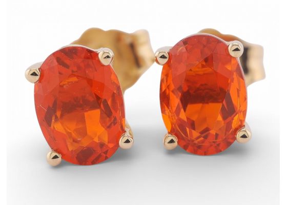 9ct Fire Opal Earstuds